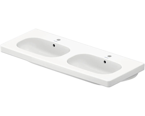 DURAVIT Doppelwaschtisch D-Code 120 x 49 cm weiß glänzend 3481200002