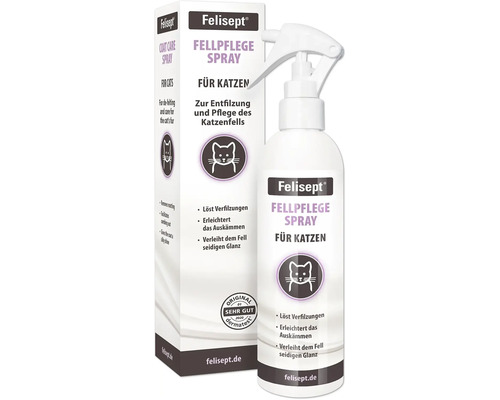 Fellpflege Felisept® Fellpflegespray für Katzen 250 ml Entfilzungsspray verleiht dem Fell seidigen Glanz