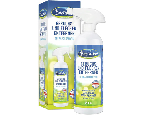 Fleckenentferner Bactador® Geruchs- und Fleckenentfernerspray 750 ml beseitigt schnell und gründlich Gerüche und Flecken in Tierumgebung & Haushalt