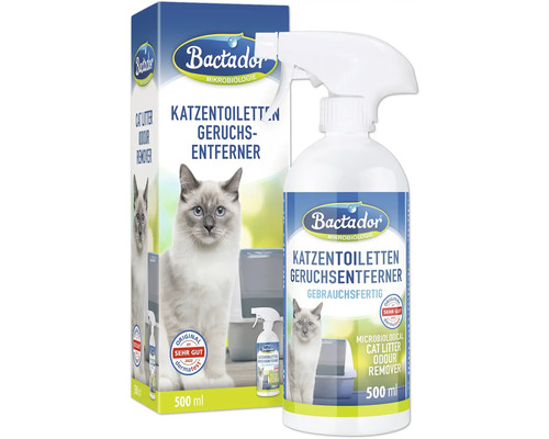 Geruchsentferner Bactador® Katzentoiletten Geruchsentferner 500 ml zuverlässige Absorbierung von unangenehmen Gerüchen