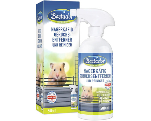 Bactador Nagerkäfig Geruchsentferner und Reiniger, 500 ml Flasche und Karton