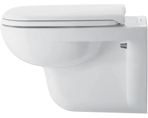 Wandhängendes WC mit geschlossenem Spülrand und WC-Sitz