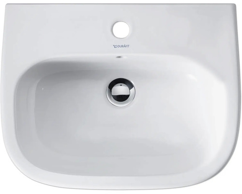 Waschbecken aus Keramik mit Überlauf und Hahnloch