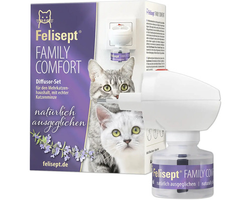 Feliway Felisept Family Comfort Katzen-Diffusor-Set zur Harmonisierung des Mehrkatzenhaushalts