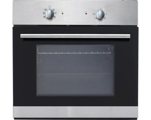 Einbaubackofen mit Bedienknöpfen und Glastür