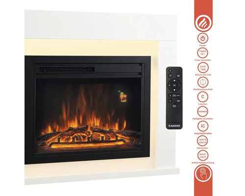 Kamin mit Flammeneffekt und Fernbedienung