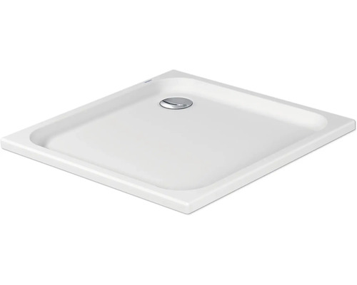 Quadratische Duschwanne mit Ablaufgarnitur