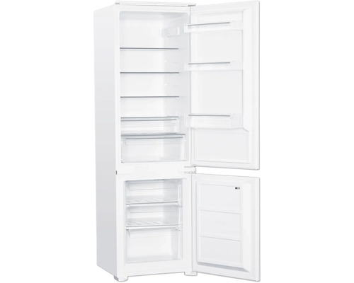 Geöffneter weisser Kühlschrank mit Gefrierfach