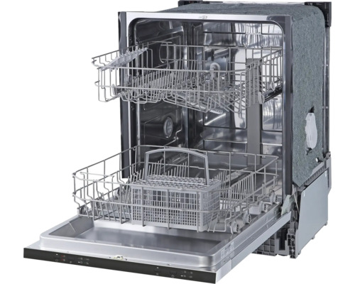 Offener Geschirrspüler mit herausziehbaren Körben