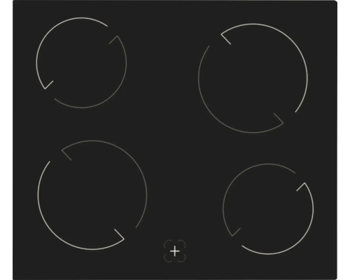 Schwarzes Induktionskochfeld mit vier Kochzonen