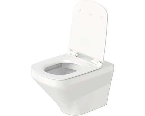 Wand-Tiefspülklosett mit offenem Spülrand und WC-Sitz