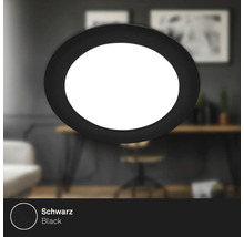 Schwarze runde Deckenleuchte