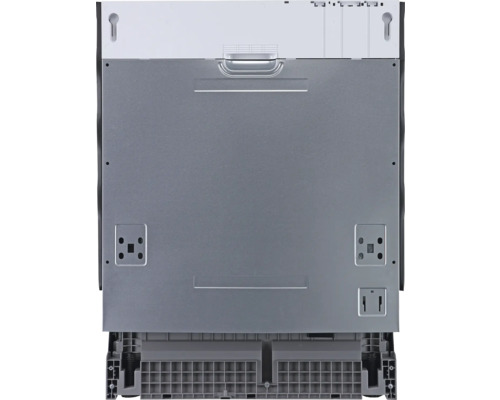 Rückansicht eines Geschirrspülers zur Veranschaulichung der Anschlüsse