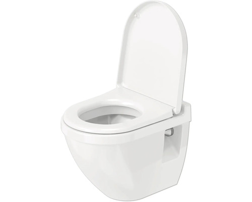 Wand-Tiefspül-WC mit offenem Spülrand und WC-Sitz