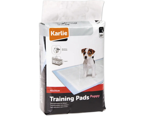 Hundeunterlage Karlie Puppy Trainingsmatte Welpen Pinkelpad ca. 35 x 45 cm 10 Stück Verpackung Karlie Trainingsunterlagen Puppy, Größe S, 45x35cm