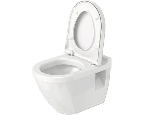 Wandtiefspüler mit offenem Spülrand und WC-Sitz