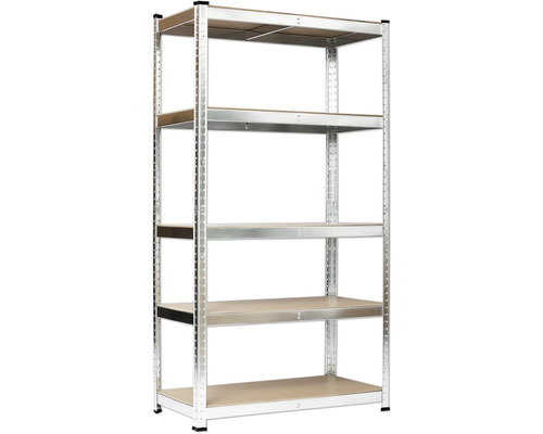 Schwerlast Steckregal Schulte verzinkt 180x120x40 cm 5 Holzböden Tragkraft 750 kg Regal mit fünf Böden