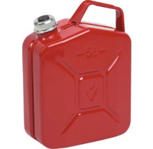 Roter 5-Liter-Kraftstoffkanister mit Tragegriff und Schraubverschluss