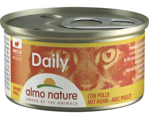 Katzenfutter nass Almo Daily Mousse Huhn 85 g