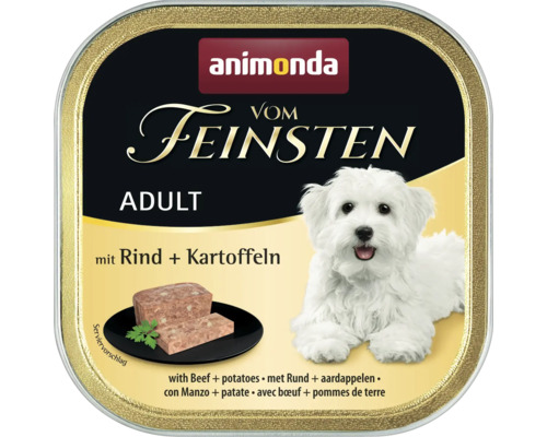 Hundefutter nass animonda vom Feinsten Adult mit Rind und Kartoffeln 150 g