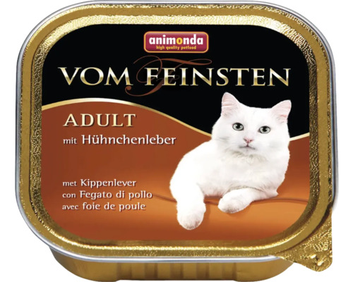 Katzenfutter nass animonda vom Feinsten Adult mit Hühnchenleber 100 g