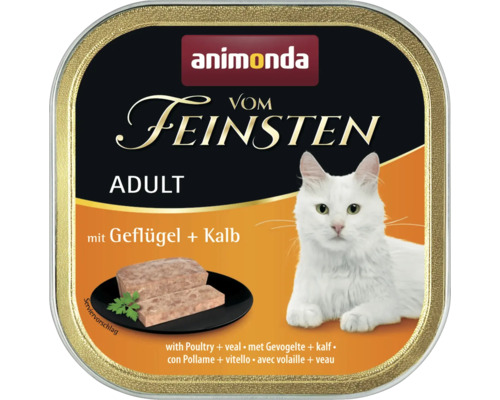 Katzenfutter nass animonda vom Feinsten Geflügel & Kalb 100 g