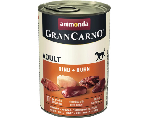 Hundefutter nass animonda Gran Carno Adult Rind & Huhn 400 g