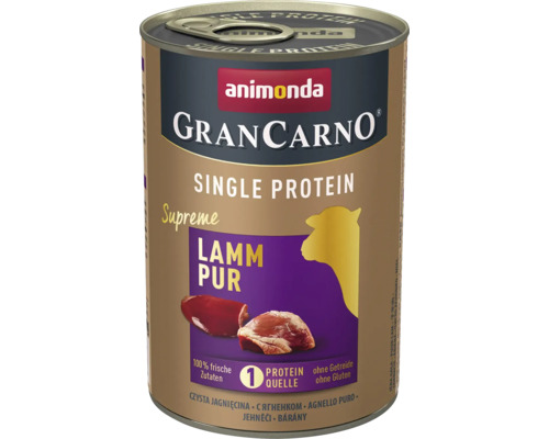 Hundefutter nass animonda Gran Carno Single Protein Lamm Pur 400 g