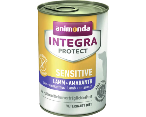 Hundefutter nass animonda Integra Protect Sensitive 400 g Lamm + Amaranth, bei Futtermittelunverträglichkeit