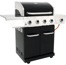 Gasgrill Nexgrill 4B Evolution schwarz 4 Brenner 3,23 kW Grillfläche 44x64 cm + Seitenbrenner inkl. Ablage, Deckelthermometer, Fettauffangschale, Grillbesteckhalter, Seitentisch, Warmhalterost
