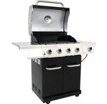 Gasgrill Nexgrill 4B Evolution schwarz 4 Brenner 3,23 kW Grillfläche 44x64 cm + Seitenbrenner inkl. Ablage, Deckelthermometer, Fettauffangschale, Grillbesteckhalter, Seitentisch, Warmhalterost