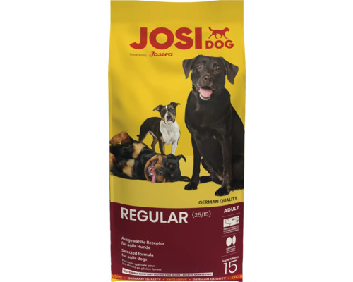 Hundefutter trocken JosiDog Regular 15 kg Josi Dog Regular Trockenfutter für ausgewachsene Hunde, 15 Kilogramm