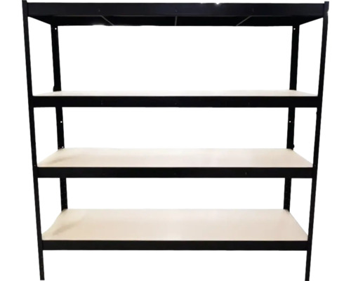 Regal mit vier Ebenen und Metallrahmen