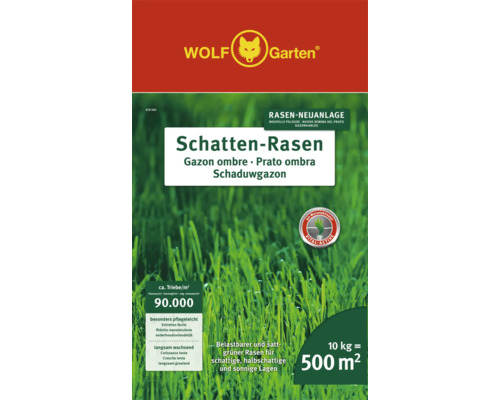 Schattenrasen WOLF-Garten Rasensamen 10 kg 500 m²