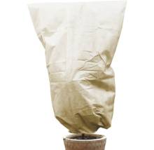 Pflanze in einem Topf mit Frostschutzvlies