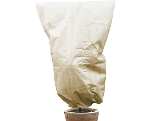 Winterschutz videx Winterschutzvlieshaube Mega Extreme 200 x 240 cm 140 g/m² beige Pflanze in einem Topf mit Frostschutzvlies