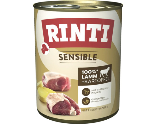 Hundefutter nass RINTI Rinti Sensible Lamm & Kartoffel 800 g