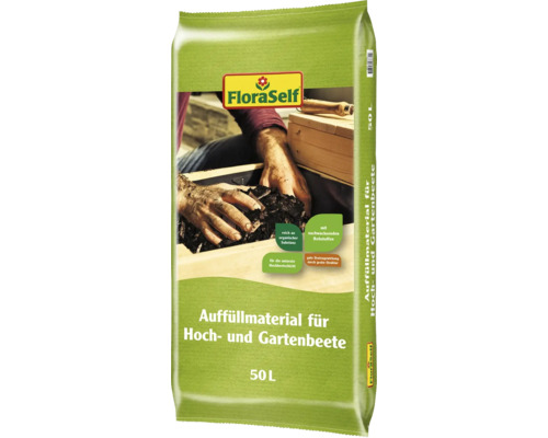 FloraSelf Auffüllmaterial für Hoch- und Gartenbeete, 50 Liter Sack