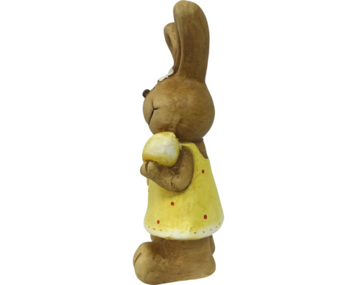 Osterhase Figur mit Ei und Kleid als Dekoration