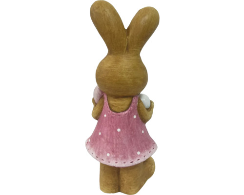 Osterhase Figur mit Kleid und Ostereiern