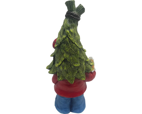 Gartenfigur Zwerg mit Blätterhut