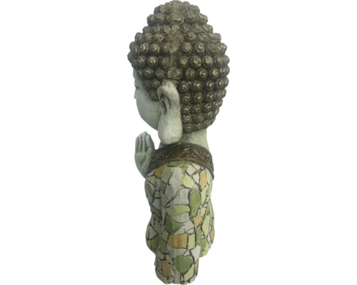 Buddhafigur mit Mosaikmuster für den Garten