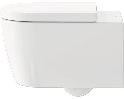 Wand-Tiefspül-WC mit geschlossenem Spülrand und WC-Sitz