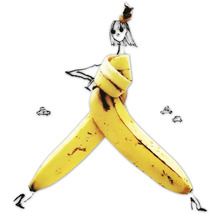 Dekomagnete Banana 8,5x5,5 cm