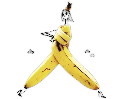 Dekomagnete Banana 8,5x5,5 cm