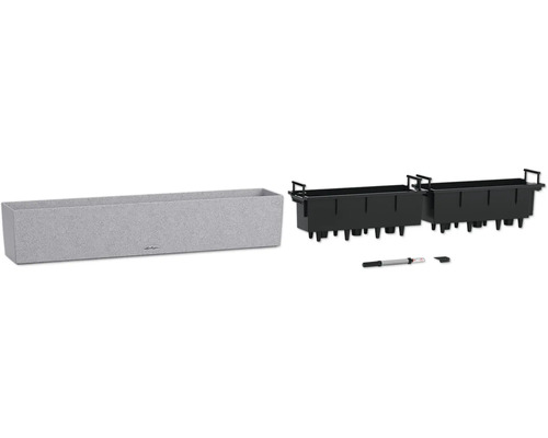 Blumenkasten mit Bewässerungssystem und Wasserstandsanzeige