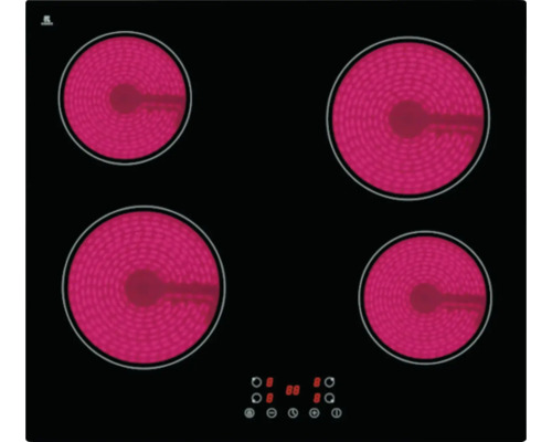 Glaskeramikkochfeld mit vier Kochzonen