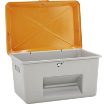 Offene Streugutbox aus Kunststoff mit Deckel