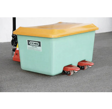 Transportbehälter mit Deckel und Rollen, 400 Liter Fassungsvermögen