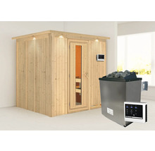 Sauna mit Saunaofen und Steuerung